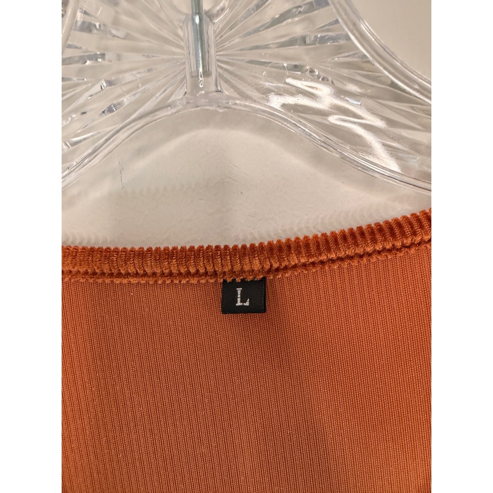 Women's Maxi Dress Velvet Short Sleeve Copper V-Neck Formal Event Holiday Large - Picture 6 of 13